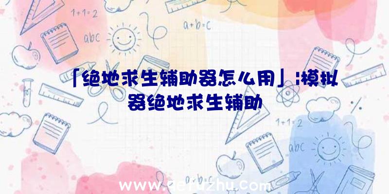 「绝地求生辅助器怎么用」|模拟器绝地求生辅助